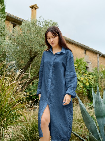 vent du sud robe manches longues Marine