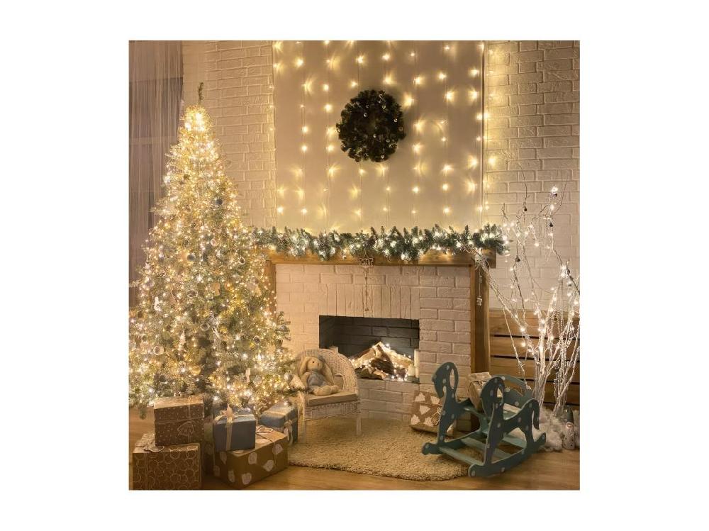 Vente Unique 100M 600 LED Guirlande Lumineuse Carnaval Mariage Extérieur Intérieur Jardin Éclairage Blanc Chaud