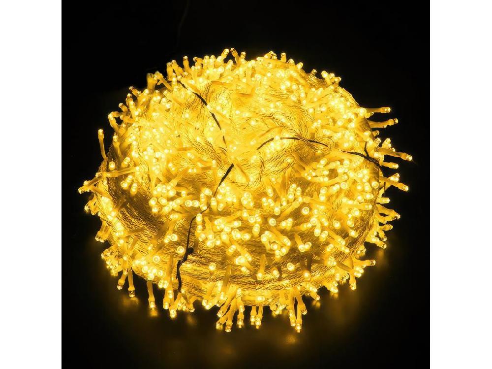 vente unique 100M 600 LED Guirlande lumineuse Carnaval Mariage Extérieur Intérieur Jardin Éclairage blanc chaud