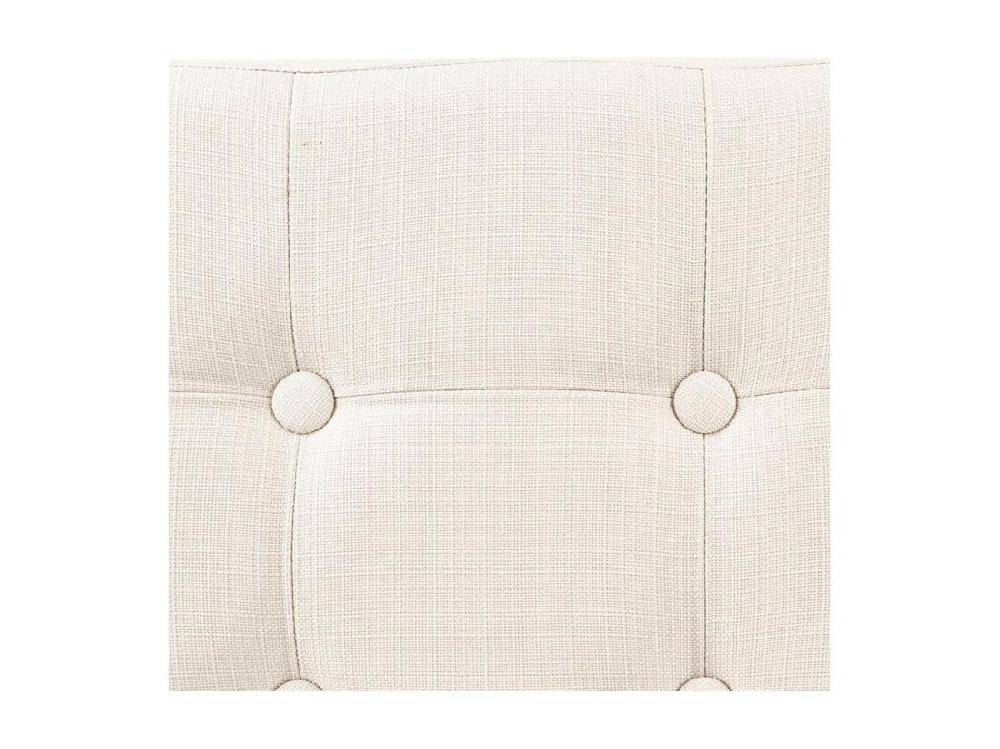 Vente Unique 2 En 1 Pouf Pliant Double Et Coffre De Rangement Beige Aspect Lin 76 X H 38 Cm