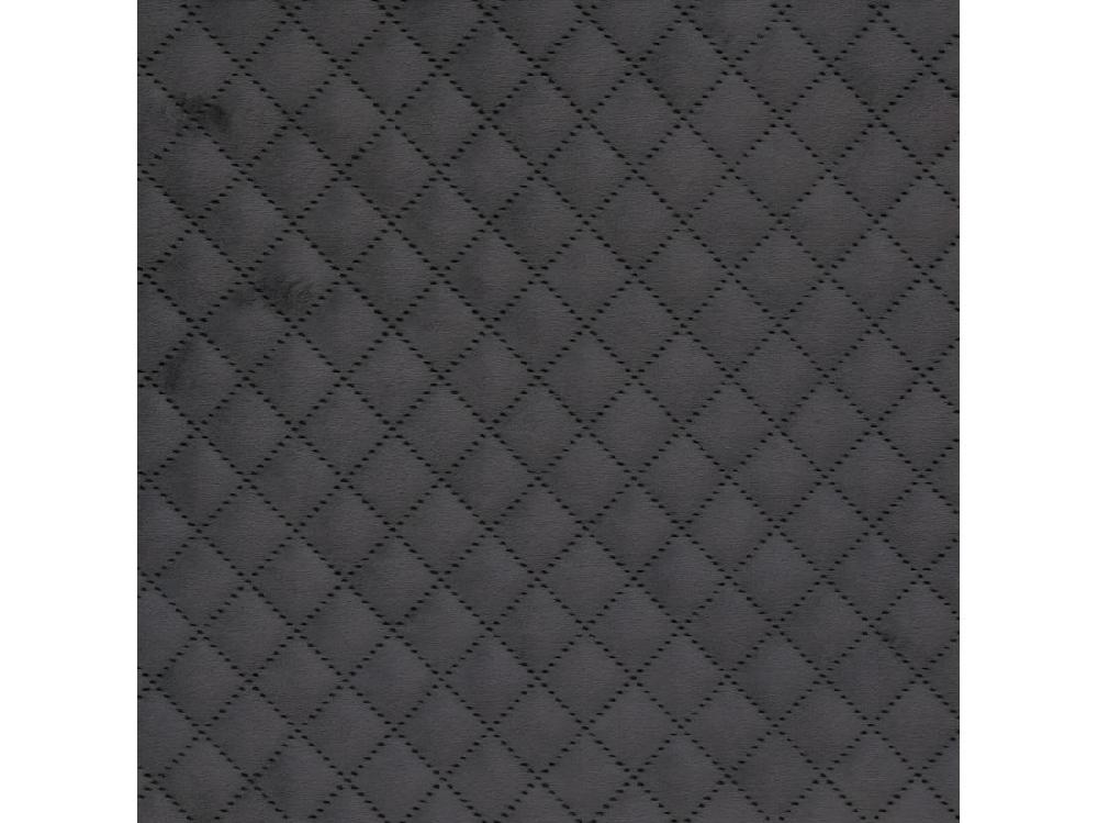 Vente Unique 2 En 1 Pouf Pliant Double Et Coffre De Rangement En Velours Gris 76 X 38 Cm