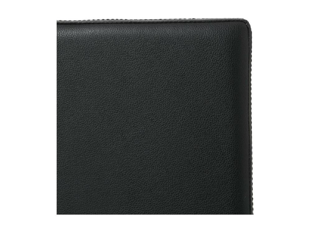 Vente Unique 2 En 1 Pouf Pliant Et Coffre De Rangement Vinyle Noir 38 X H 37.5 Cm