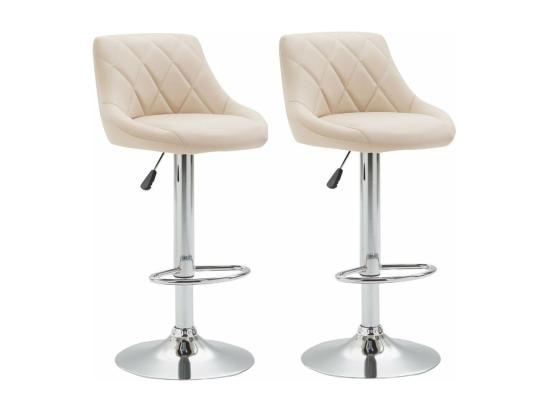 Vente Unique 2x Tabourets De Bar Crème 46 X 49 X 104 Cm TDB10079