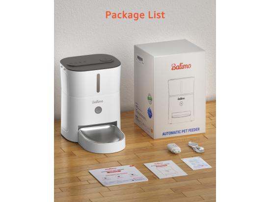 Vente Unique 3L Distributeur De Croquettes Pour Chat Et Chien Blanc Distributeur Automatique De Nourriture Avec Bol En Acier Inoxydable 6 Repas Par Jour