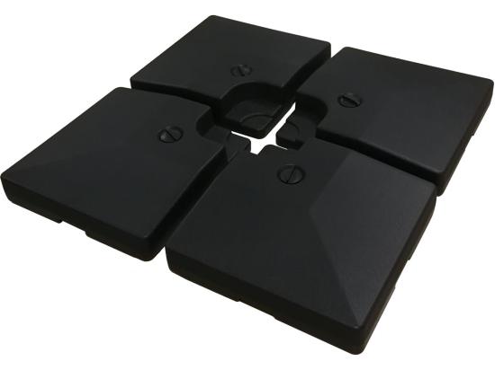 Vente Unique 4 Dalles à Lester Pour Gros Parasol Déporté - 4 X 3 - 104 KG - Noir