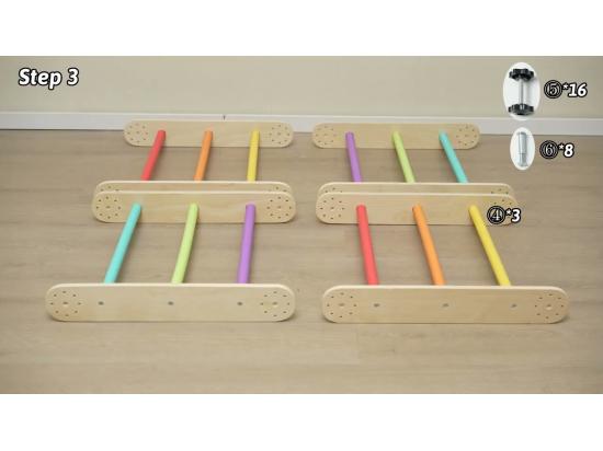 Vente Unique 5 En 1 Échelle D'escalade Montessori Enfants Avec Rampe Double Face & Réglable Jouet D'escalade Pliable En Bois Avec Toboggan & Bricolage Amusant Charge 60kg Pour Tout-Petits De 3 Ans+