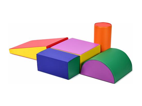 Vente Unique 5PCS Parcours Motricité Bébé En Mousse EPE Avec Housse En PU Module Motricité Bébé Avec Fermeture Clair Jouets Éducatifs Colorée Pour Ramper Grimper Pour Enfants D'Âge Préscolaire