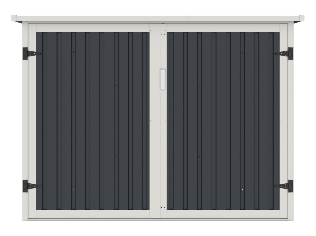 Vente Unique Abri à Vélo Métal En Acier Galvanisé Gris Anthracite 4 M² Pour 4 Vélos - NIKI