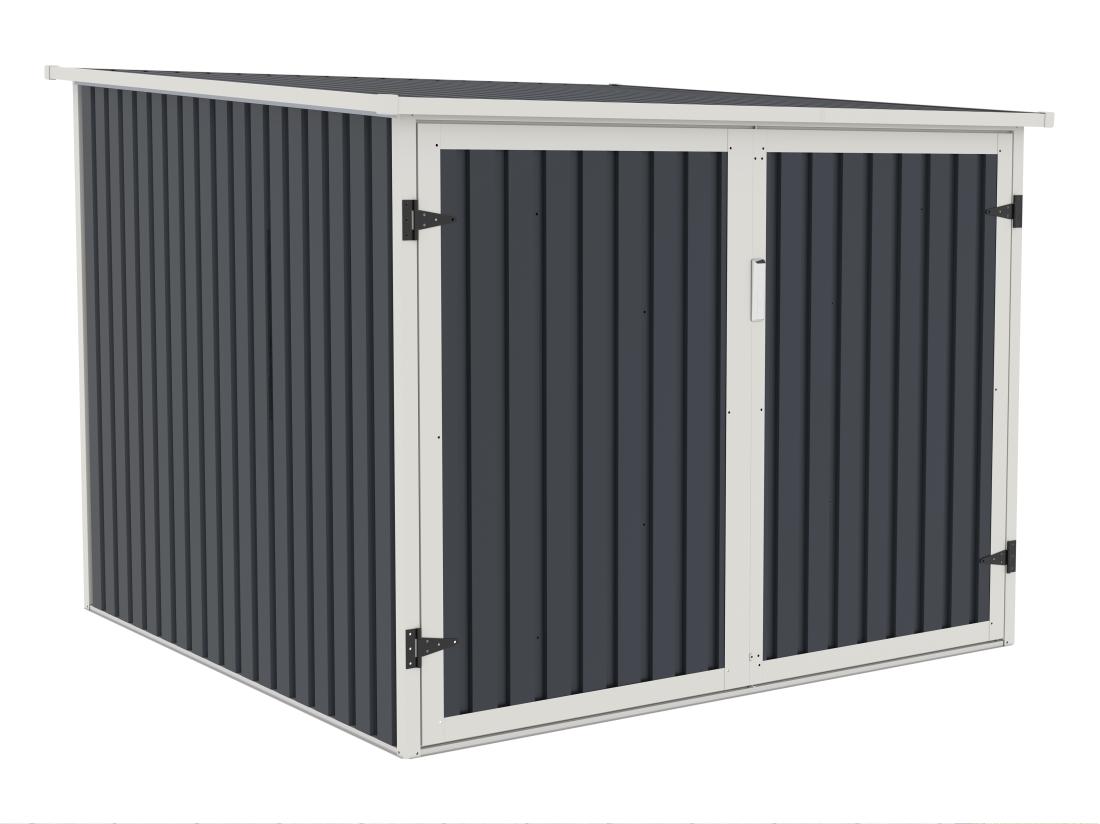 Vente Unique Abri à Vélo Métal En Acier Galvanisé Gris Anthracite 4 M² Pour 4 Vélos - NIKI