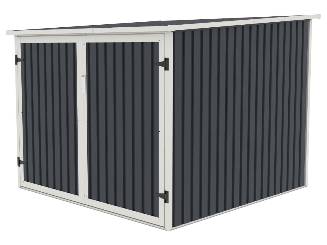 Vente Unique Abri à Vélo Métal En Acier Galvanisé Gris Anthracite 4 M² Pour 4 Vélos - NIKI