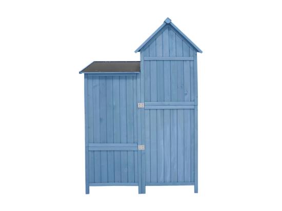 Vente Unique Abri De Jardin En Bois De Sapin - Remise à Outils Avec 2 étagères Intégrées - H 173 Cm - Toit Imperméable En PVC - Vert
