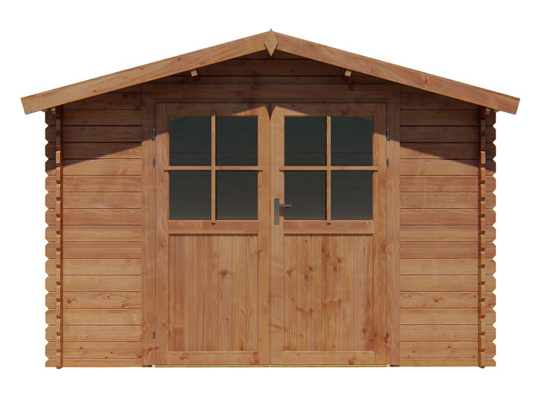 Vente Unique Abri De Jardin En Bois Traité Par Autoclave 9 91 M² épaisseur 28 Mm - HORTUSA