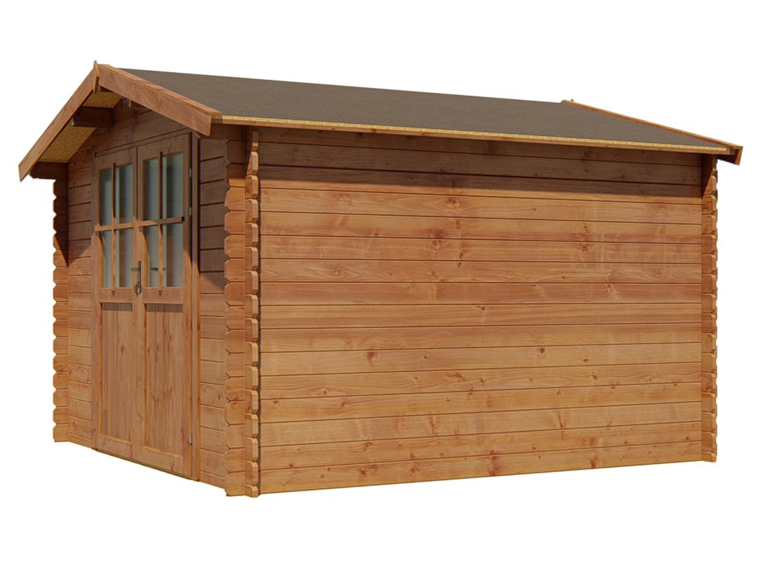 Vente Unique Abri De Jardin En Bois Traité Par Autoclave 9 91 M² épaisseur 28 Mm - HORTUSA