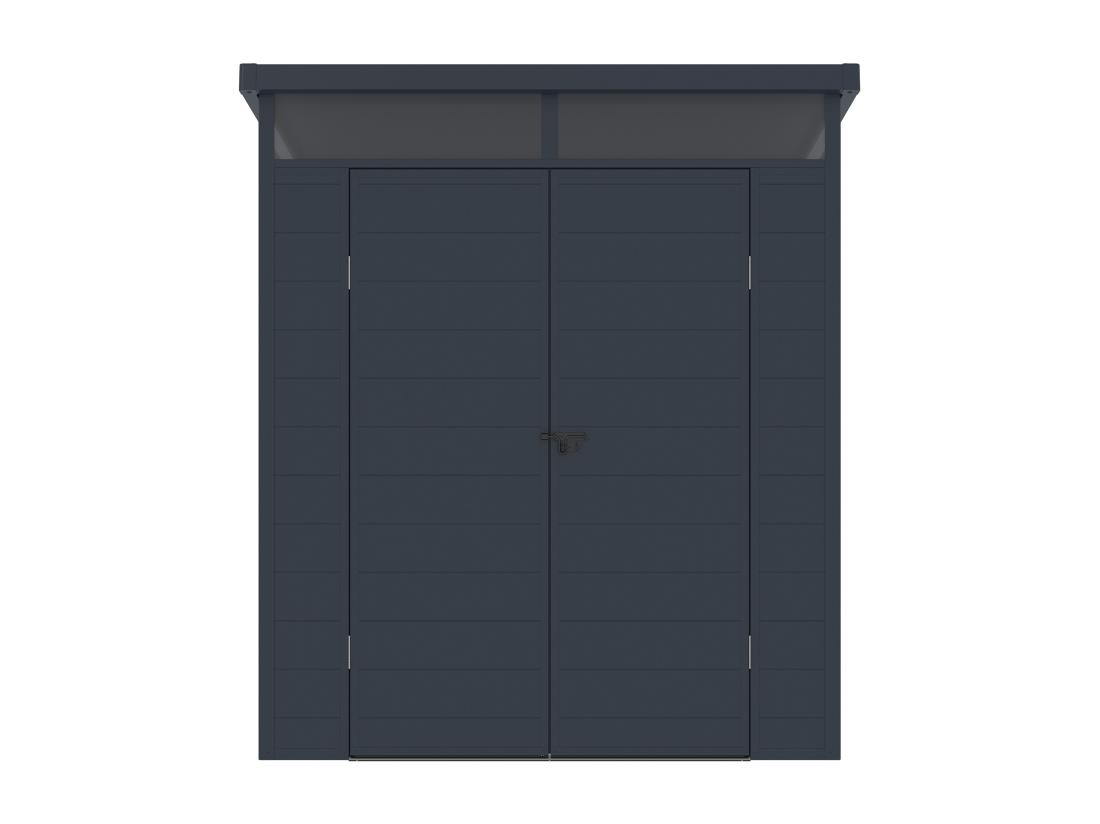 Vente Unique Abri De Jardin En Résine Gris Anthracite 3 65 M² Avec Plancher - MINARO