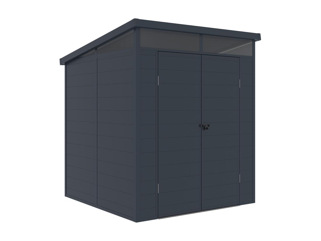 Vente Unique Abri De Jardin En Résine Gris Anthracite 3 65 M² Avec Plancher - MINARO
