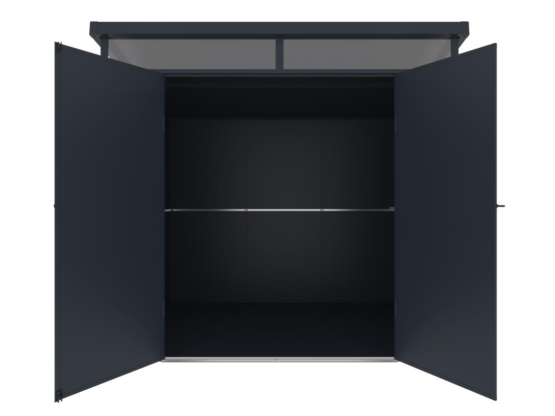 Vente Unique Abri De Jardin En Résine Gris Anthracite 4 57 M² Avec Plancher - MINARO