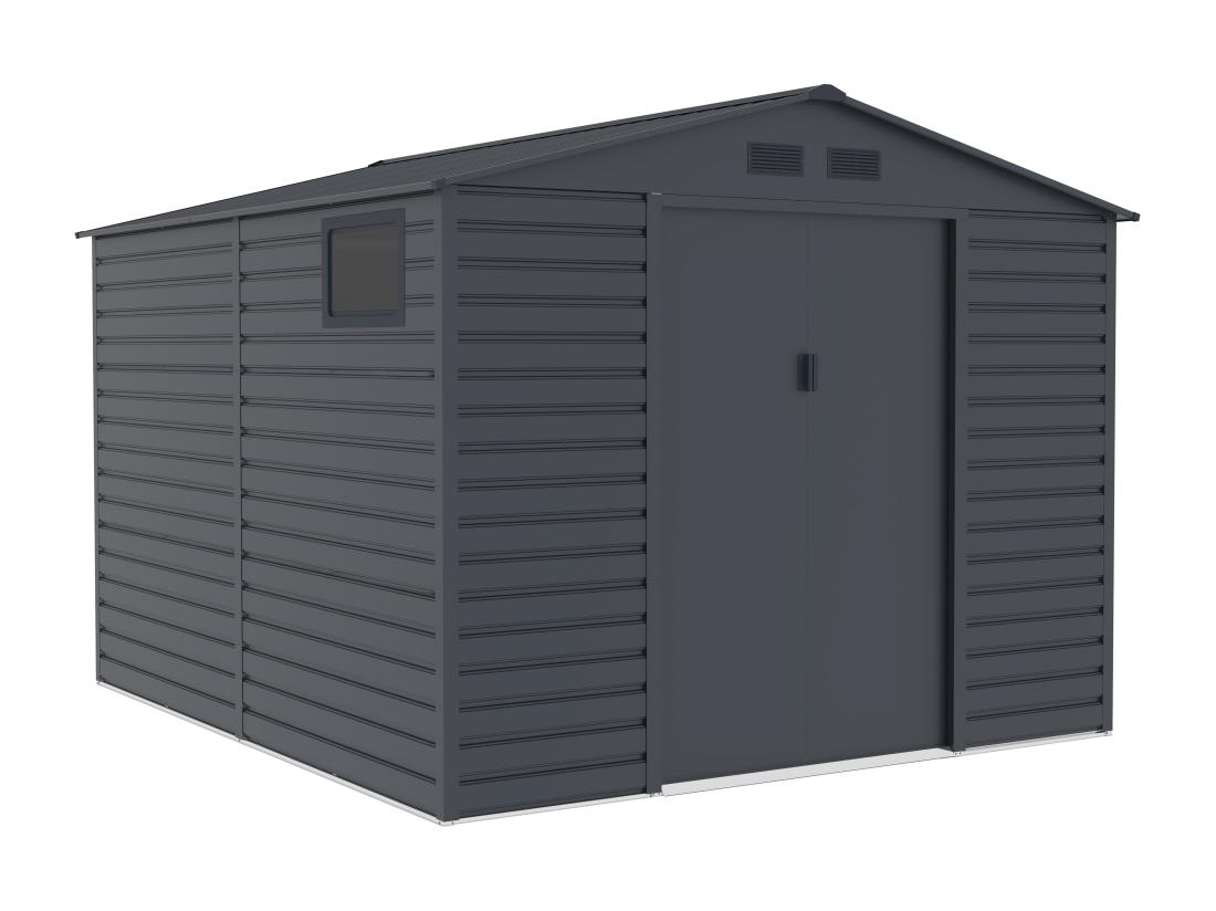 Vente Unique Abri De Jardin Métal En Acier Galvanisé - Anthracite - 8 94 M² - ADELMO