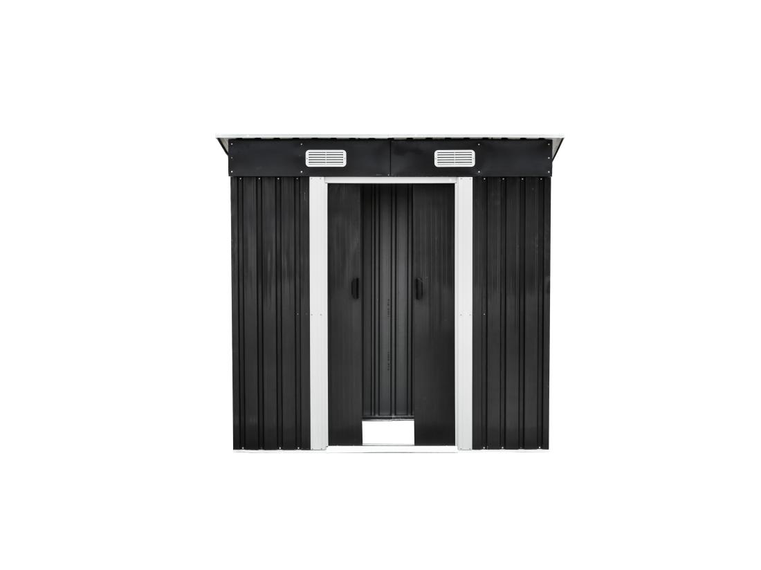 Vente Unique Abri De Jardin Métal En Acier Galvanisé Gris 2 3 M² - MANSO