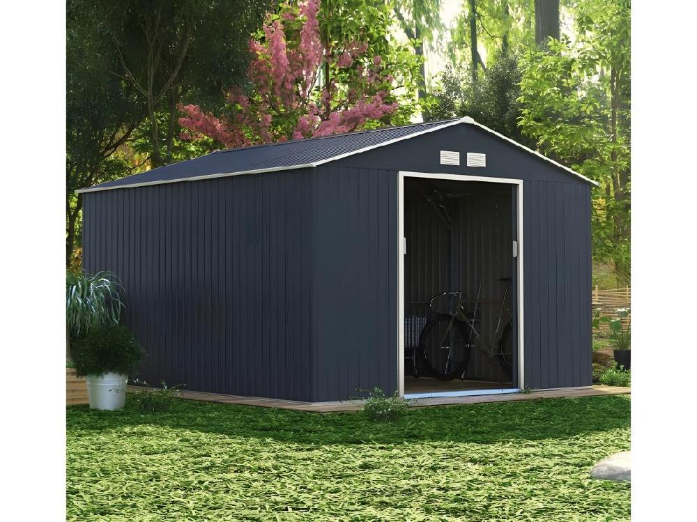Vente Unique Abri De Jardin Métal "Vegas" - 12.98 M² - Gris