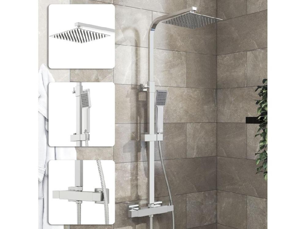 Vente Unique AICA Colonne De Douche Thermostatique Avec Mitigeur Thermostatique