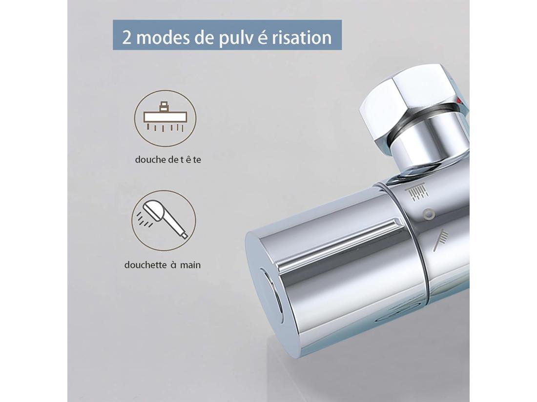 Vente Unique AICA Colonne De Douche Thermostatique Avec Mitigeur Thermostatique