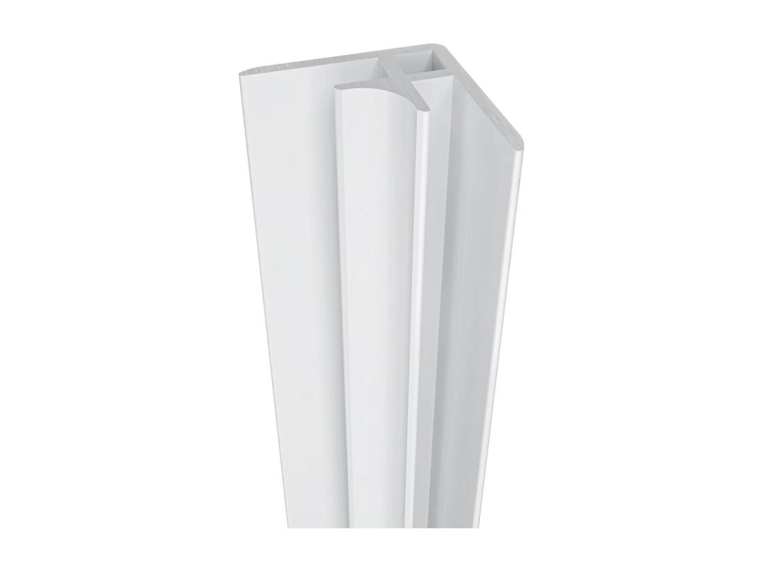 Vente Unique AICA Panneau Mural De Douche Blanc 120x90x210cm Panneaux Muraux Salle De Bain Habillage Mural Aluminium Avec 2 Profilés De Finition