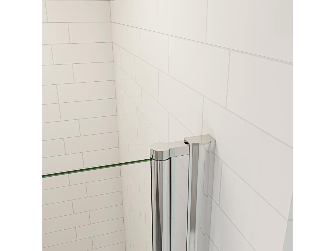 Vente Unique AICA Porte De Douche 80x187cm En Verre Anticalcaire Et Clair