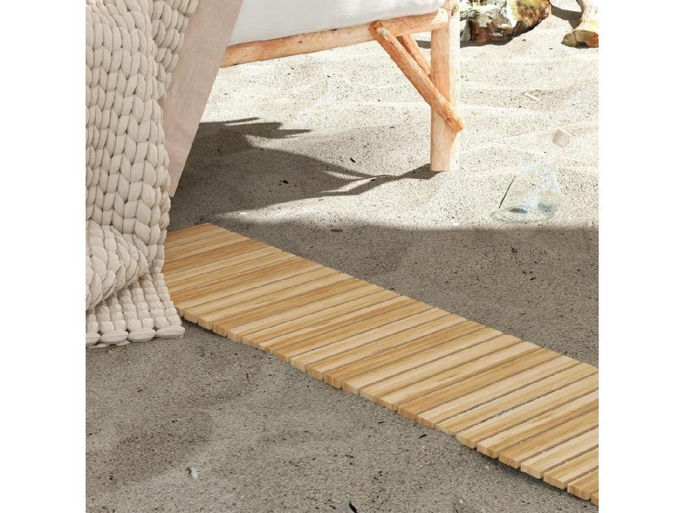 Vente Unique Allée Chemin De Jardin Enroulable En Lattes De Bois Dim. 120L X 38l Cm Sapin Pré-huilé