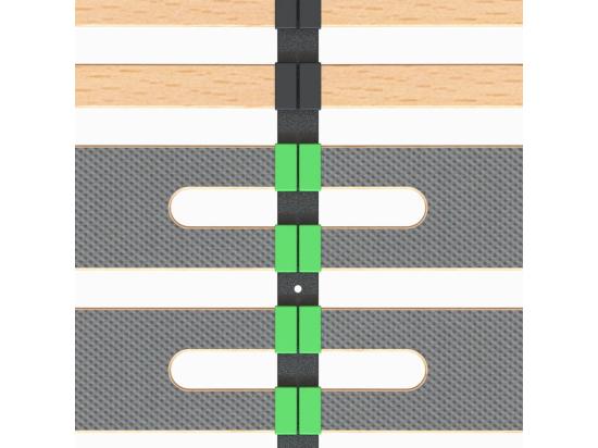 Vente Unique ALTOZONE - Sommier 2x16 Lattes 140x200cm
