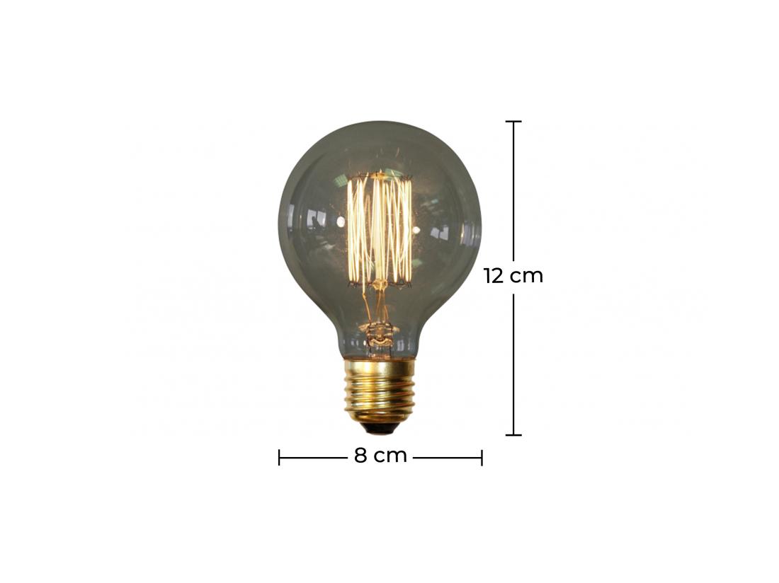 Vente Unique Ampoule Edison Vintage - Cage Transparent