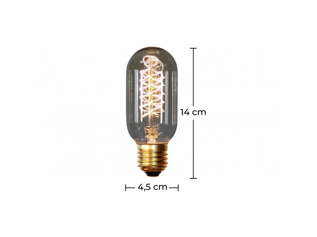 Vente Unique Ampoule Edison Vintage - Valve Transparent