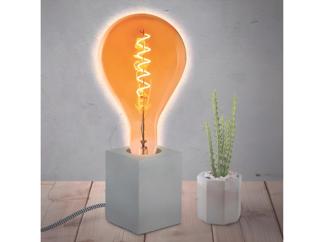 Vente Unique Ampoule Goutte D'eau à Led Spirale Ambrée 16 Cm Unitaire