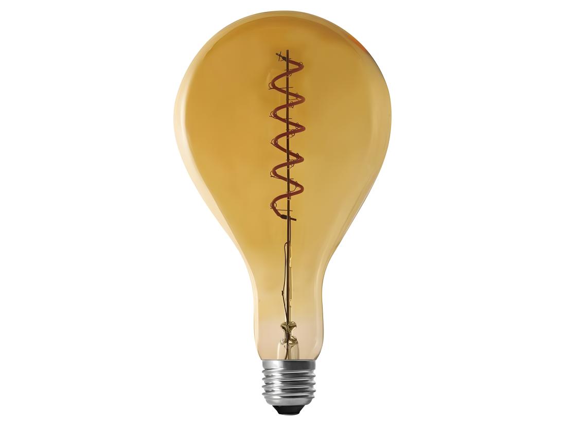 Vente Unique Ampoule Goutte D'eau à Led Spirale Ambrée 16 Cm Unitaire