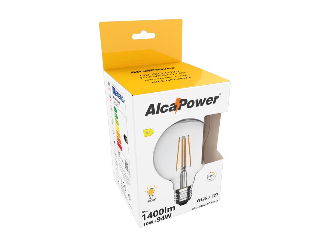 Vente Unique Ampoule LED à Filament Globe Transparent 10W G125 1400lumen 4000K