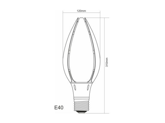 vente unique Ampoule led E40 85W pour cloches industrielles 2700k