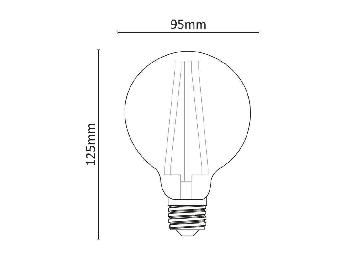 Vente Unique Ampoule LED Globo G95 à Intensité Variable 10W 4000K E27