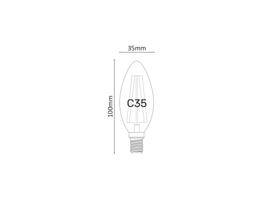Vente Unique Ampoule LED Olive à Intensité Variable 6W 2700K E14