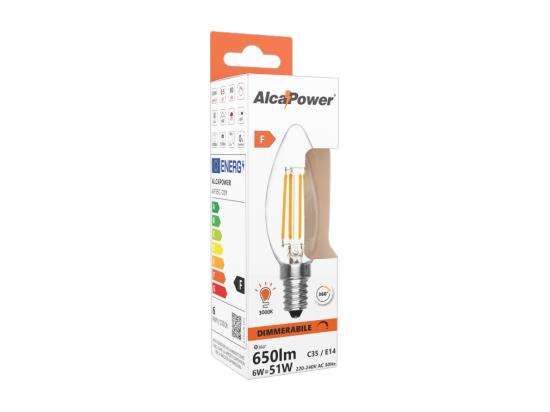 Vente Unique Ampoule LED Olive à Intensité Variable 6W 2700K E14
