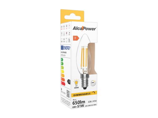 Vente Unique Ampoule LED Olive à Intensité Variable 6W 4000K E14