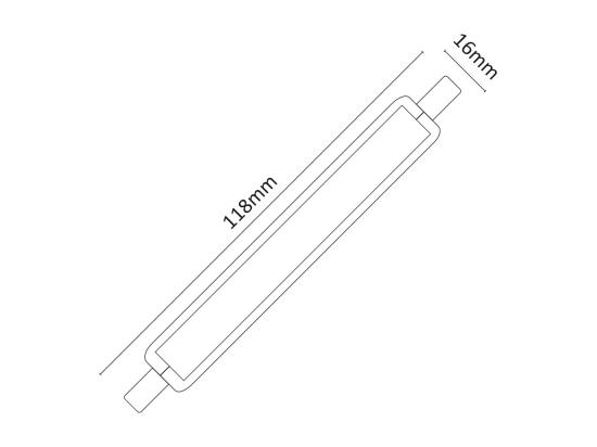 Vente Unique Ampoule LED R7s 118mm 8W 1000lm En Verre D.16mm 4000K