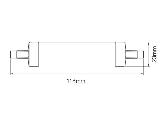 Vente Unique Ampoule LED R7s Gradable 118mm 11W D.23mm 1280lumen 4000k