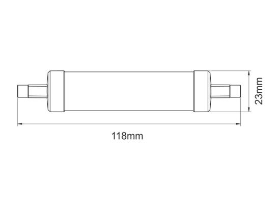 Vente Unique Ampoule LED R7s Gradable 118mm 11W D.23mm 1280lumen 3000k