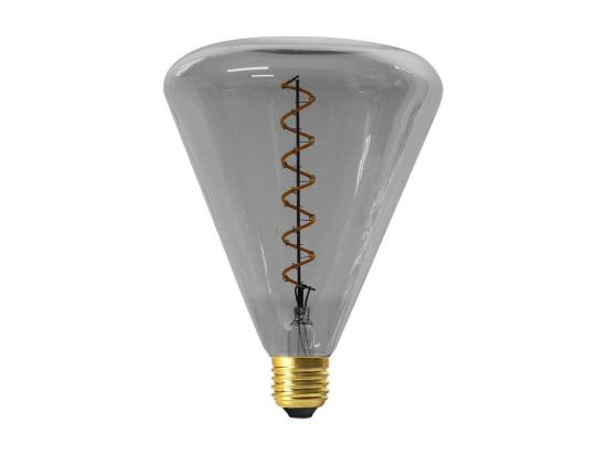 Vente Unique Ampoule Pyramide LED Spirale Teinté Gris 19 Cm