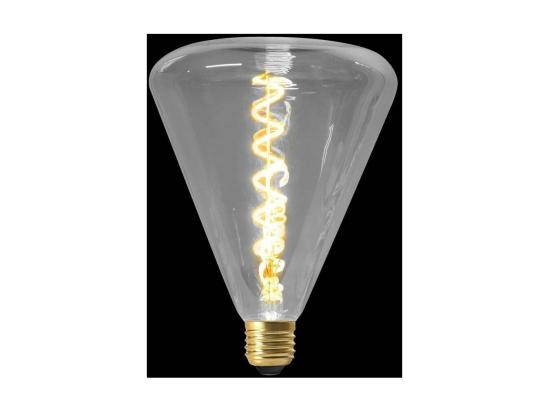 Vente Unique Ampoule Pyramide LED Spirale Teinté Gris 19 Cm