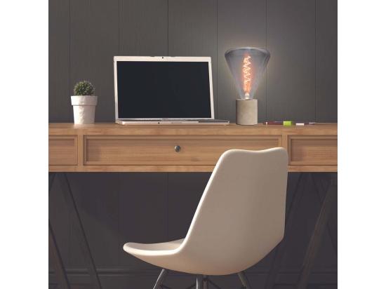 Vente Unique Ampoule Pyramide LED Spirale Teinté Gris 19 Cm