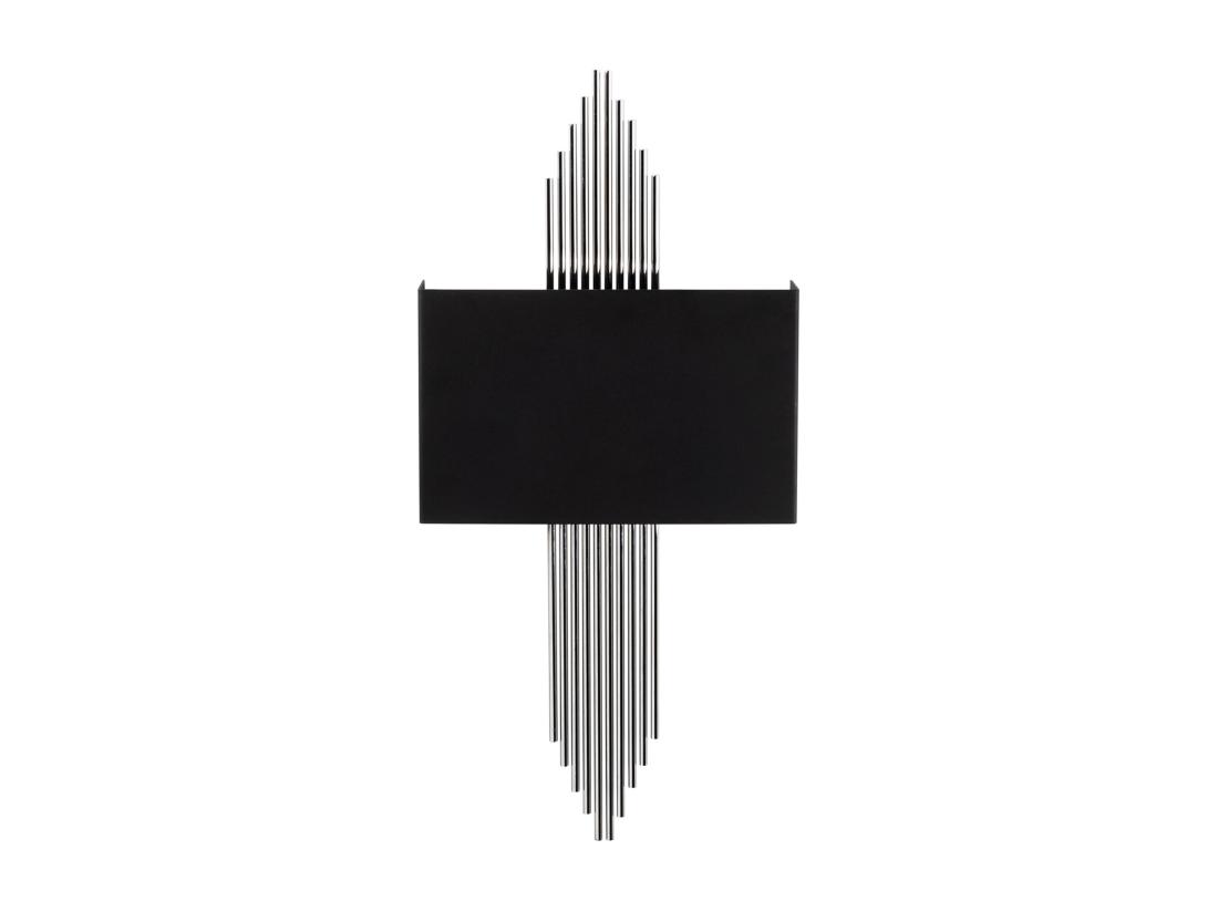 Vente Unique Applique Art Déco En Métal Noir Et Argenté - L. 22 X H. 75 Cm - SANGARIUS