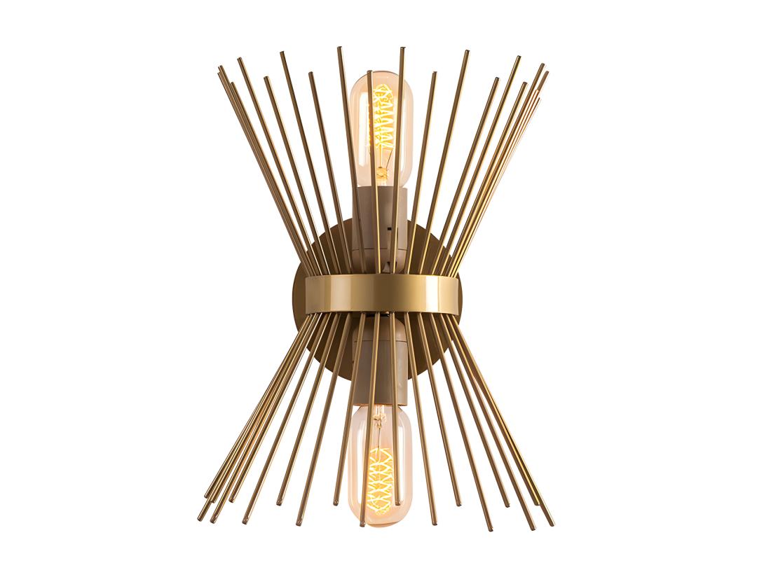 Vente Unique Applique Murale Filaire En Métal - H. 33 Cm - Doré - KIRPI