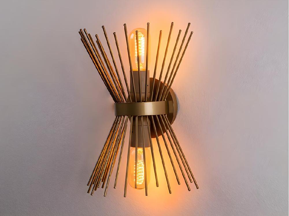 Vente Unique Applique Murale Filaire En Métal - H. 33 Cm - Doré - KIRPI