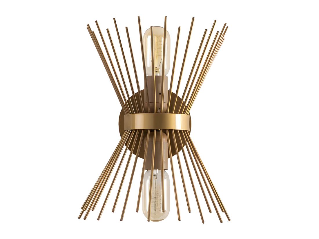 Vente Unique Applique Murale Filaire En Métal - H. 33 Cm - Doré - KIRPI