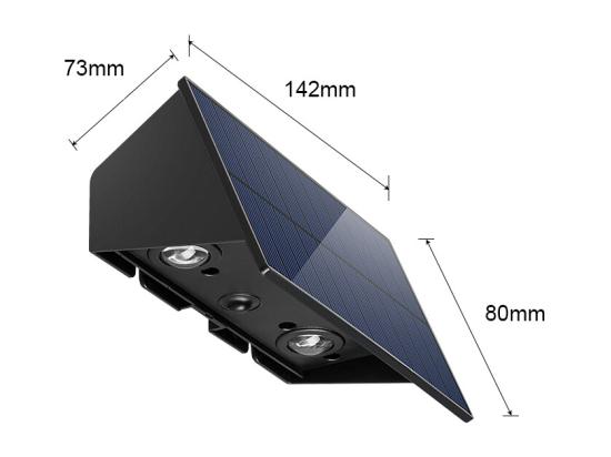 Vente Unique Applique Murale Solaire - 80 Lumens - Noir - SONDERHO